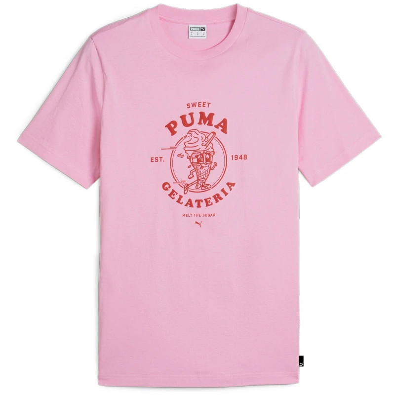Image of Puma Graphics Gelateria Tee T-Shirt Mens - Pink Pink S