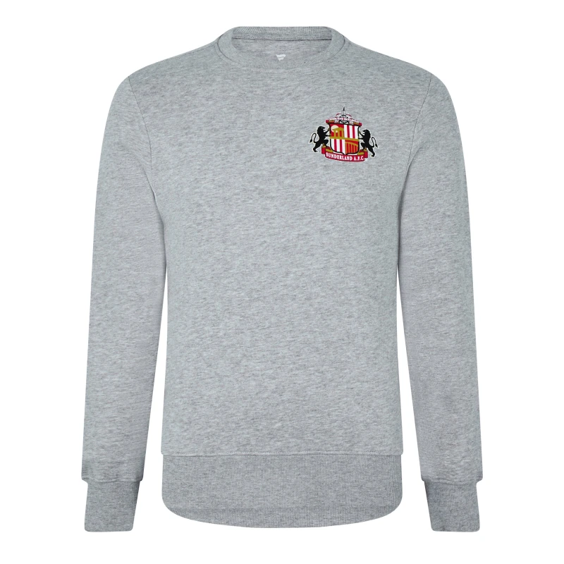 Image of Team Sunderland Small Crest Sweatshirt Adults - Grey Grey S