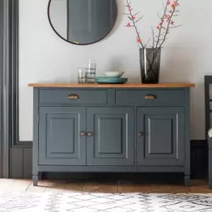 Image of Gallery Direct Bronte 3 Door/2 Drawer Sideboard in Storm Blue Outlet