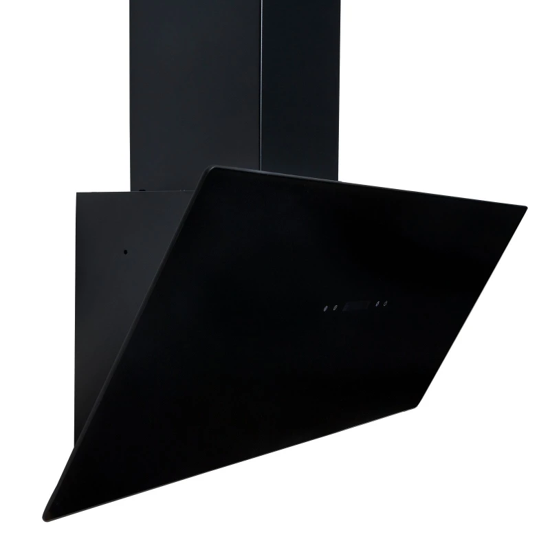 Image of SIA 90cm Black Angled Cooker Hood Kitchen Extractor Fan - TAG90BL Black