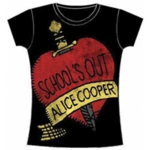 Image of Alice Cooper Schools Out Ladies Skinny T Shirt: Medium