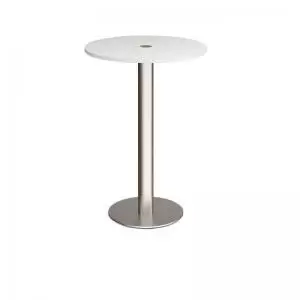 Image of Monza circular poseur table 800mm with central circular cutout 80mm -