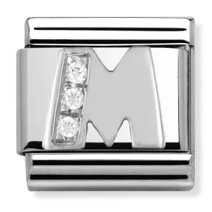 Image of Nomination CLASSIC Silvershine Letter M Charm 330301/13