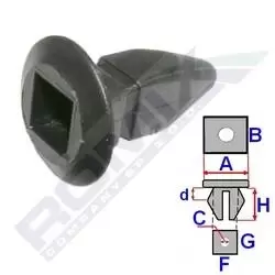 Image of ROMIX Clip, trim-/protection strip 15507 VW,AUDI,SKODA,Golf IV Schragheck (1J1),Touareg (7LA, 7L6, 7L7),PASSAT (3B3),A4 Avant (8K5, B8)