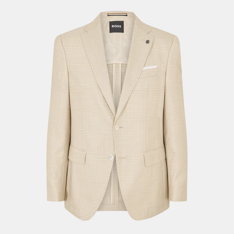 Image of Boss Mens H Hutson Formal Jacket - White Male S