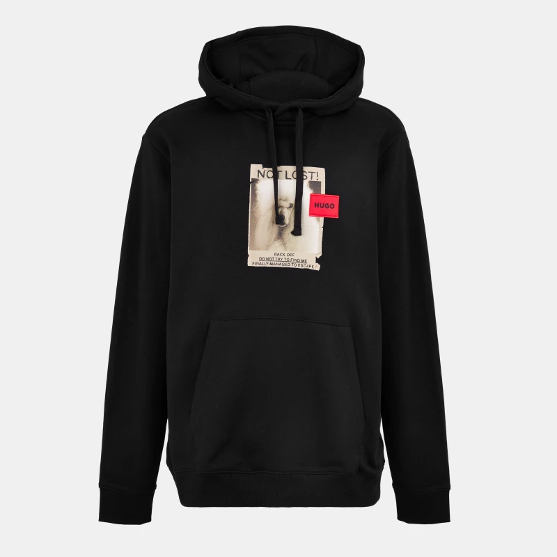 Image of Hugo Mens Dreef 01 Hoodie Black male XS