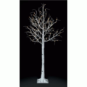 Image of Premier Warm White LED Birch Tree - 6ft