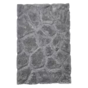 Image of Think Rugs Noble House Rug Pebbles 5858 Silver 150X230cm
