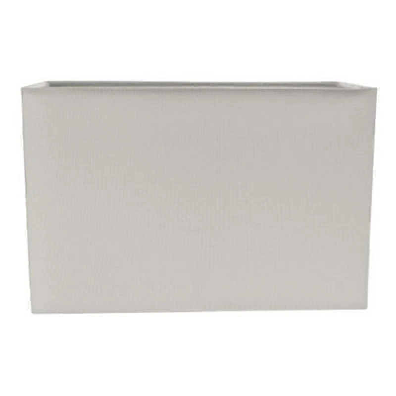 Image of Happy Homewares Contemporary And Stylish Dove Grey Linen Fabric Rectangular Lamp Shade