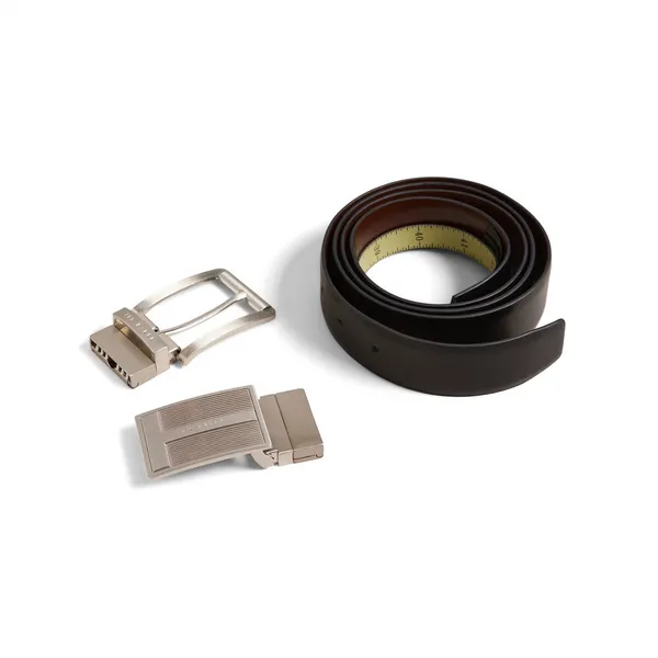 Image of Ted Baker Newbey Belt Set Leather Belt One Size Black 72680103000