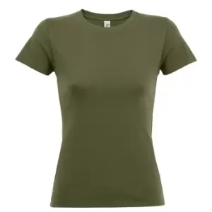 Image of SOLS Womens/Ladies Regent Short Sleeve T-Shirt (XL) (Army)