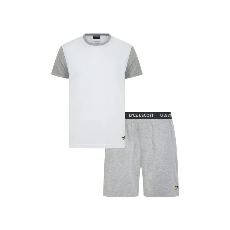 Image of Lyle and Scott Lyle Jersey Lnge Set Sn63 White/Grey Marl male S