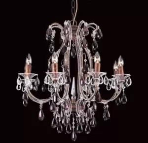 Image of Versailles Bead Rustic Bronze 8 Arm Chandelier