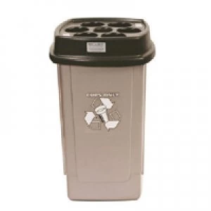 Image of Slingsby Disposable Cup Bin Black Silver 367050