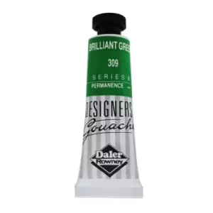 Image of Daler-Rowney 136005309 Designers' Gouache Paint 15ml Brilliant Green