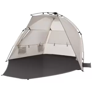 Image of Outsunny Pop-Up Beach Tent Shelter - Cream