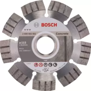 Image of Bosch 2608602651 115x22.23mm DIAMOND DISC BEST CONCRETE HPP