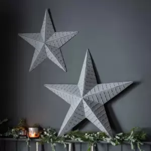 Image of Crossland Grove Alpine Textured Star Grey Small 490x70x465mm