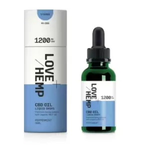 Image of Love Hemp Peppermint 1200mg CBD Liquid Oral Oil Drops 30ml
