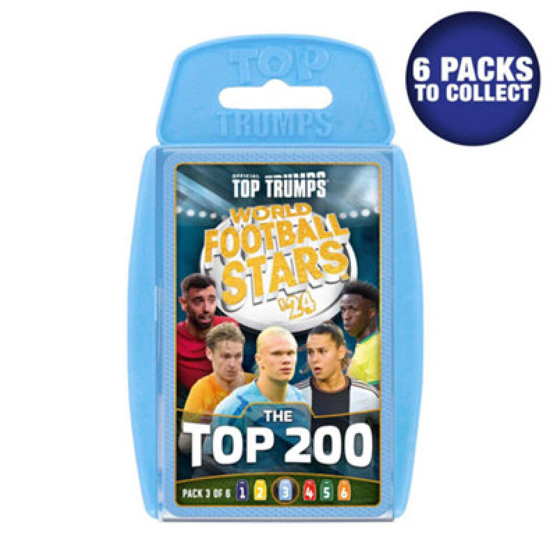 Image of World Football Stars Top 200 Top Trumps - Pack 3 One Colour W3O3Q Unisex