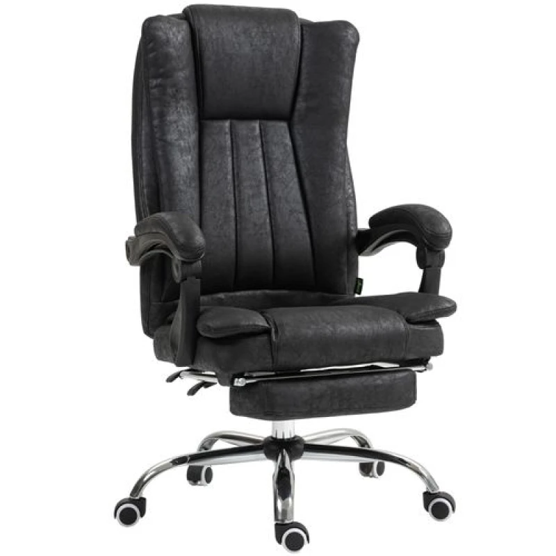 Image of Vinsetto Executive Office Chair Computer Desk Chair For Home W/ Footrest, Black 921-420V71BK