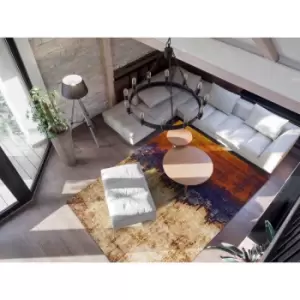 Image of Nova NV04 Orange Multi 200cm x 290cm Rectangle - Multicoloured and Orange