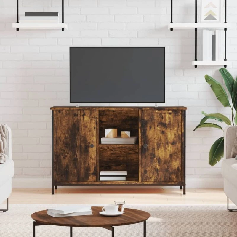 Image of VIDAXL TV Cabinet Smoked Oak 100x35x65cm Engineered Wood Vidaxl 832780
