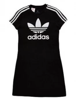 Image of adidas Originals Skater Dress - Black, Size 14-15 Years, Women