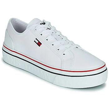 Image of Tommy Jeans TOMMY JEANS FLATFORM VULC womens Shoes Trainers in White