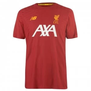 Image of New Balance Liverpool Pre Match Shirt 2019 2020 Mens - Red Pepper