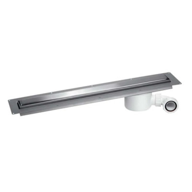 Image of McAlpine CD800-O-B Brushed Stainless Steel Slimline Channel Drain - 748mm Silver unisex