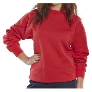 Image of Click Workwear Sweatshirt Polycotton 300gsm XL Red Ref CLPCSREXL Up to