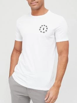 Image of Allsaints Bunch Brace Small Logo T-Shirt - White
