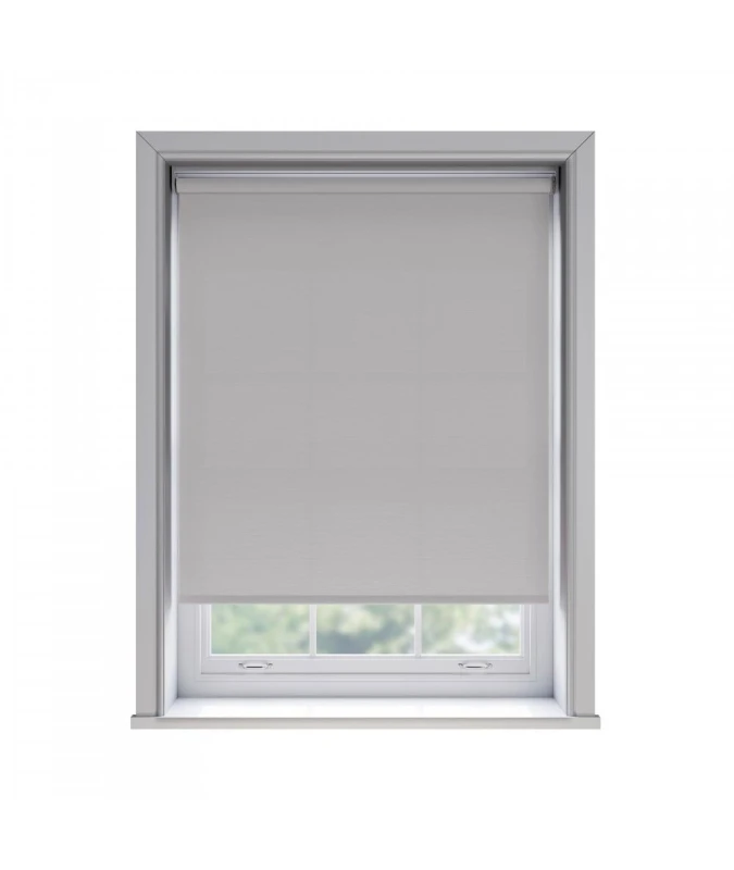 Image of New Edge Blinds No Drill Light Grey Thermal Blackout Roller Blind 170cm Drop Size: 160cm Light Grey Unisex 160 cm