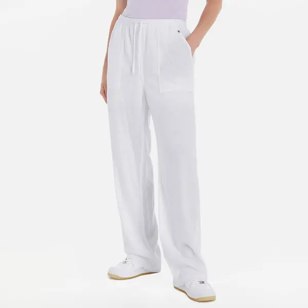 Image of Tommy Jeans Harper Seersucker Trousers - M