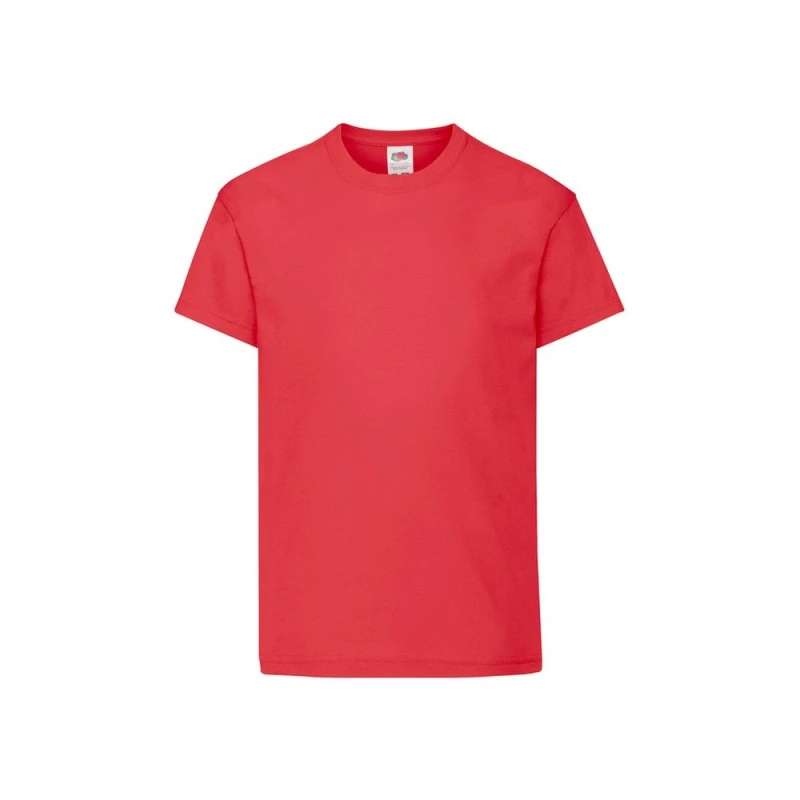 Image of Fruit of the Loom Original T-Shirt in Red Size: 12-13 Years Red Unisex 12-13 Years