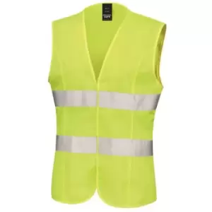 Image of Core Womens/Ladies Sleeveless Hi Vis Vest (XL/16) (Fluorescent Yellow) - Fluorescent Yellow - Result