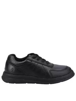 Image of Hush Puppies Robert Snr School Shoe, Black, Size 7 Older