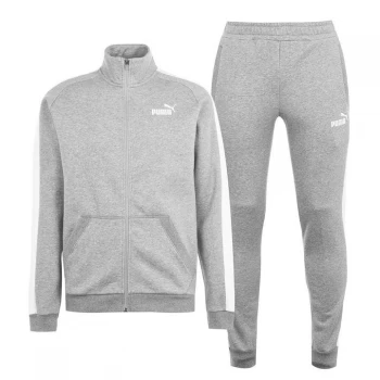 Image of Puma Clean Fleece Tracksuit Mens - Grey/White