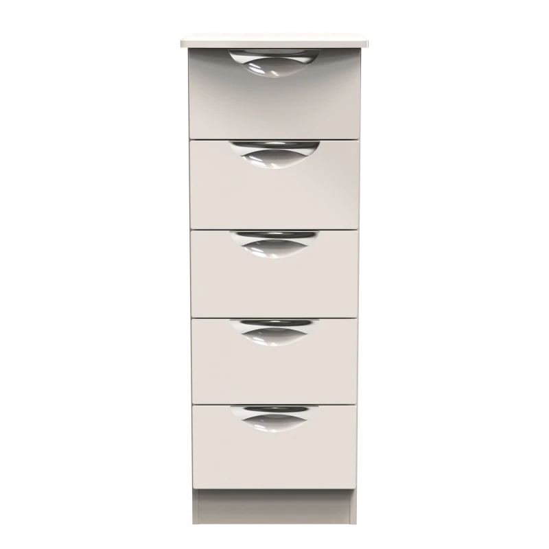 Image of Ready Assembled 2 U Holborn 5 Drawer Tallboy (Ready Assembled) in Taupe Size: Medium Taupe Unisex Medium