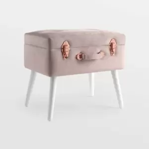 Image of Pearl Velvet Storage Stool
