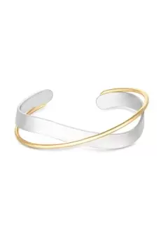 Image of Two Tone Polished Caged Cuff Bracelet