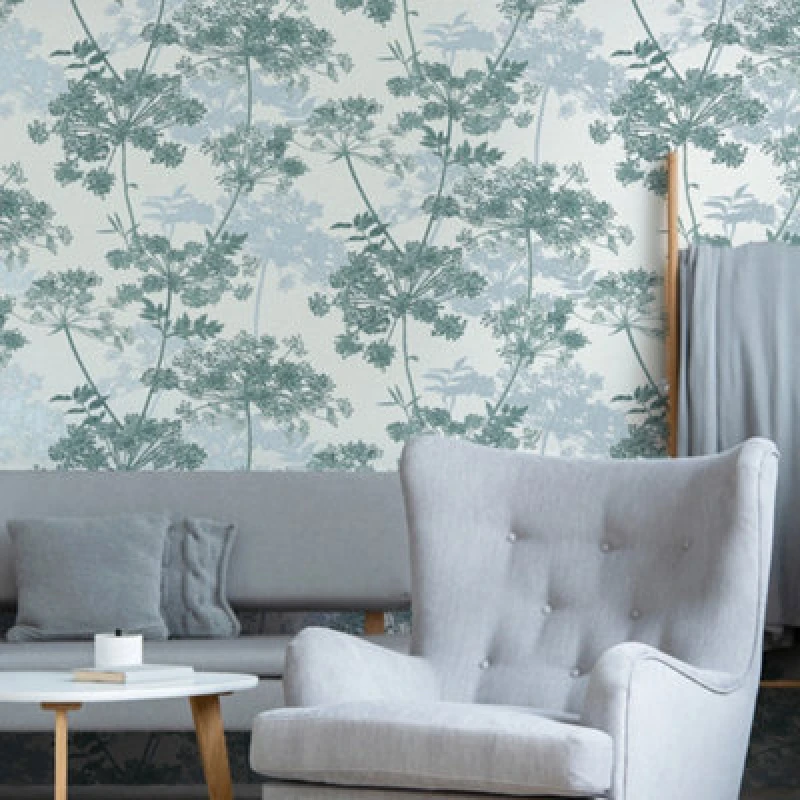 Image of Superfresco Meadow Teal Floral Wallpaper