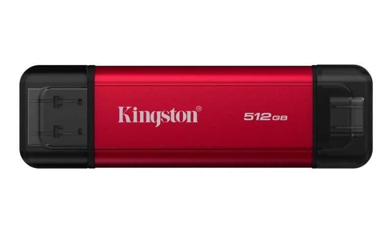 Image of Kingston Technology Kingston Technology 512GB Dual USB-A/C Portable SSD, Up to 1050MB/s USB 3.2 Gen 2 SPSD/512GB