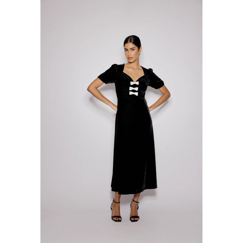 Image of Nobodys Child Eleanor Midi Dress Black female 16 (XL)