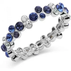 Image of Ladies Anne Klein Silver Plated Cluster Stretch Bracelet
