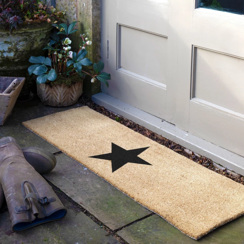 Image of Artsy Mats Star Patio Doormat Beige unisex