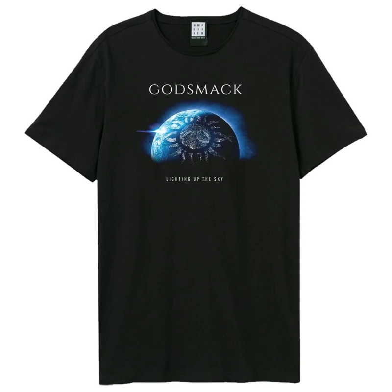 Image of Amplified Amplified Men Lighting Up The Sky Godsmack T-Shirt in Black Size: X-Small Black XS Male 5063852066452