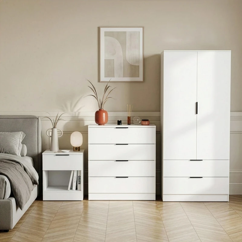 Image of Lassic Vida Designs Trega 3 Piece Bedroom Set 1 White unisex 3 Piece