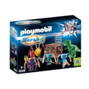 Image of Playmobil Super 4 Alien Warrior with T-Rex Trap (9006)